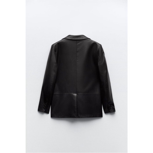 Zara faux leather menswear style blazer BLOGGERS FAVORITE!! - Picture 5 of 10